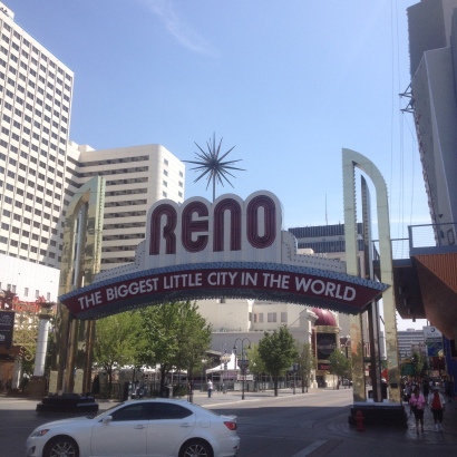 Touristy photo of the iconic Reno Arch upon arrival!