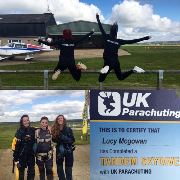 Celebrating NOT dying in a skydiving accident AND raising £1000 in the process!